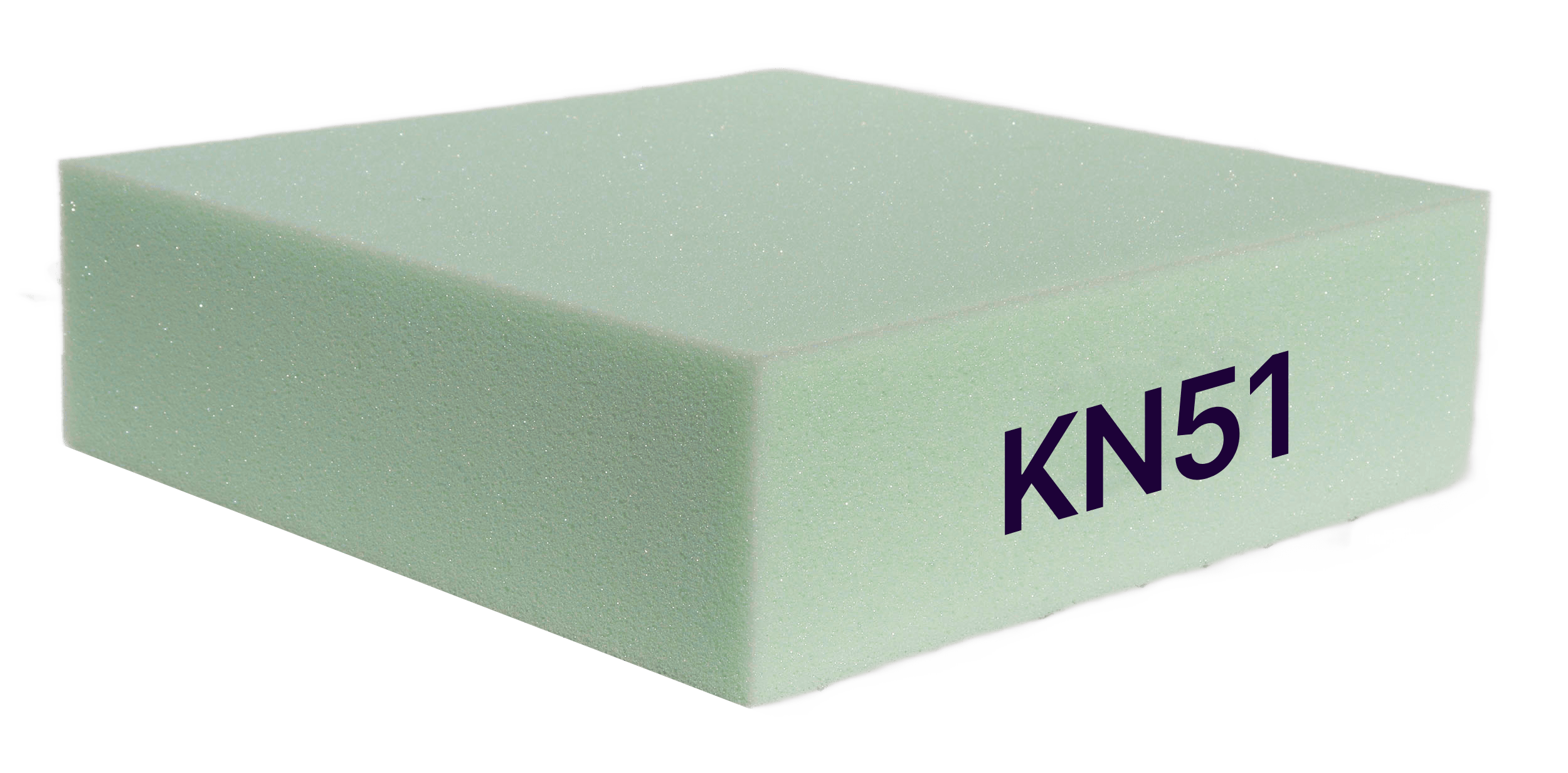 KN51 Extra Firm Koosh Natural 2.6 lbs foam with bio content. High Resiliency and High Density.