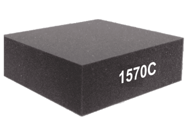 1570 Charcoal Firm Foam for Packaging, Golf Simulators, and More