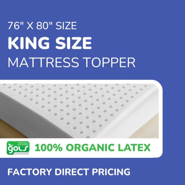 King Organic Latex Mattress Topper